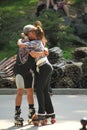 Dance skaters in Central Park Royalty Free Stock Photo