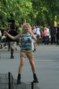 Dance skaters in Central Park Royalty Free Stock Photo