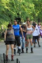 Dance skaters in Central Park Royalty Free Stock Photo