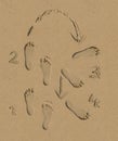 Dance steps in the sand Royalty Free Stock Photo