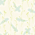 Dance Of The Tadpoles. Vector ivory seamless pattern background.