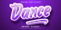 Dance text, cartoon style editable text effect