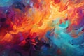 dance of vibrant flames and smoky swirls, creating an abstract symphony of heat and energy