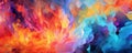 dance of vibrant flames and smoky swirls, creating an abstract symphony of heat and energy panorama