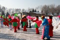 Dance Yangge at north china during New year