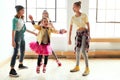 Dance with your heart, your feet will follow. young girls dancing in a dance studio.