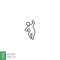 Dancer dancing icon solid. Free human, positive person, jump, man