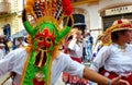 Dancer dressed as Devil at parade in Ecuador