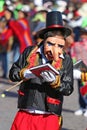 Masked Peruvian dancer at the annual Fiesta del Cusco, 2019