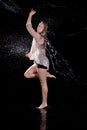 Dancer expression water Royalty Free Stock Photo