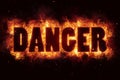 Dancer fire flames burn text explosion explode Royalty Free Stock Photo