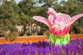 Dancer in flowers at festival