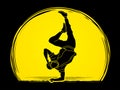 Dancer, Hip hop, Street Dance, B Boy, Dance action graphic vector Royalty Free Stock Photo