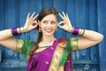 Dancer in Indian Sari Royalty Free Stock Photo