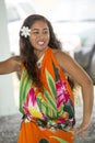 Dancer on Island in Rarotonga, Cook Islands, South Pacific Royalty Free Stock Photo