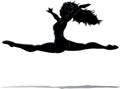 Dancer jumping Royalty Free Stock Photo