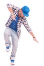Dancer on one leg in dance position Royalty Free Stock Photo