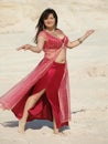Dancer in red Royalty Free Stock Photo