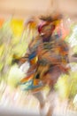 Colorful abstract of a Native American dancer during a performance