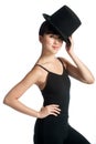 Dancer with Top Hat Royalty Free Stock Photo