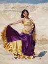 Dancer in violaceous dress