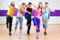 Dancer at Zumba fitness training in dance studio Royalty Free Stock Photo