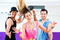 Dancer at Zumba fitness training in dance studio Royalty Free Stock Photo