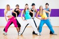 Dancer at Zumba fitness training in dance studio Royalty Free Stock Photo