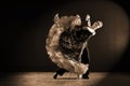 Dancers in ballroom isolated on black