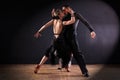 Dancers in ballroom isolated on black background Royalty Free Stock Photo