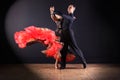 Dancers in ballroom isolated on black background Royalty Free Stock Photo