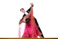 Dancers in ballroom isolated on white background Royalty Free Stock Photo