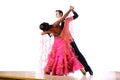 Dancers in ballroom on white background Royalty Free Stock Photo