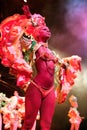 Dancers with beautiful dresses performed in Tropicana, May 15, 2013 in Havana, Cuba.formed Royalty Free Stock Photo