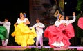 Spectacular classical dance group from Colombia at Folklore Festival stage,Varna Bulgaria Royalty Free Stock Photo