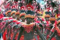 Dancers in colorful festival in Bacolod, Philippines