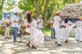 Dancers and musicians perform cuban folk dance