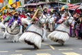 Dancers with a horse costume perform at the Hikkaduwa Perahara in Sri Lanka.