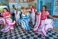 Dancers and musicians perform cuban folk dance