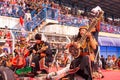 Men perform tradtional guitar of gayo to guide saman dance, an Intangible Cultural Heritage in Need of Urgent Safeguard by Unesco