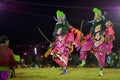 Dancers performing at Chhau Dance festival, West Bengal, India