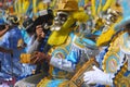 Dancers in typical costumes of devils, angels, Chinese and brunettes celebrate the festival of the Virgen de la Candelaria.