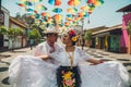 Dancers of typical Mexican dances from the region of Veracruz Royalty Free Stock Photo