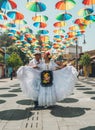 Dancers of typical Mexican dances from the region of Veracruz Royalty Free Stock Photo