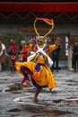 Bhutanese Cham masked dance, Buddhist lama dance , Bhutan Royalty Free Stock Photo