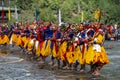 Bhutanese Cham masked dance, Buddhist lama dance , Bhutan Royalty Free Stock Photo