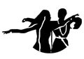 Dances of the Caucasian peoples, vector illustration