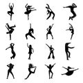 Dances simple icons set