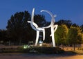`Dances With Steel` by Jerry Daniel, main entrance, Hall Park, Frisco, Texas