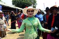 Dancing accompanied the traditional arts event of Sapi Sono festival Royalty Free Stock Photo